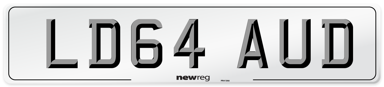LD64 AUD Number Plate from New Reg